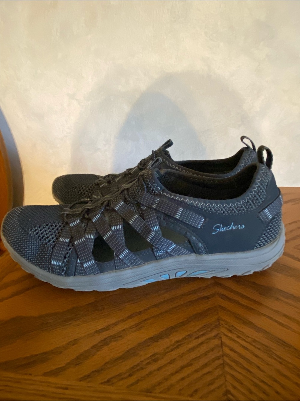 Women’s Skechers Gray Slip-On Sport Sandal Sneakers